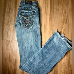 Rock & Roll Cowgirl Light Blue Boot Cut Jeans